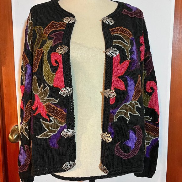 Caamano Peruvian Hand Knit Cardigan Sweater - Picture 5 of 7